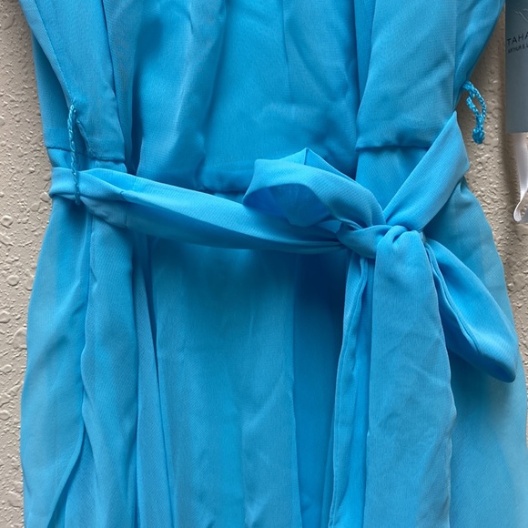 Tahari NWT Sky Blue Spring Summer Sleeveless Maxi Tiered dress Woman’s size 12 - Picture 5 of 8